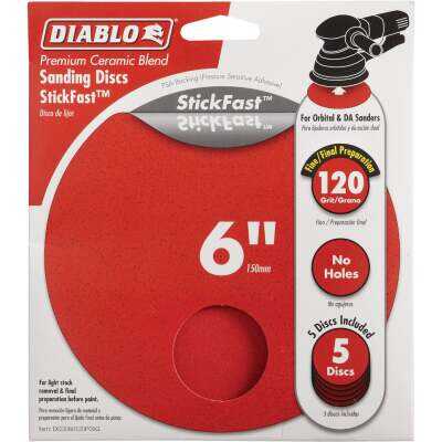 Diablo StickFast 6 In. 120 Grit Sanding Disc (5-Pack)