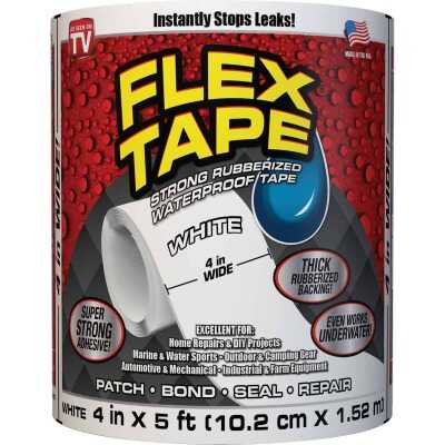 Flex Tape 4 In. x 5 Ft. Repair Tape, White