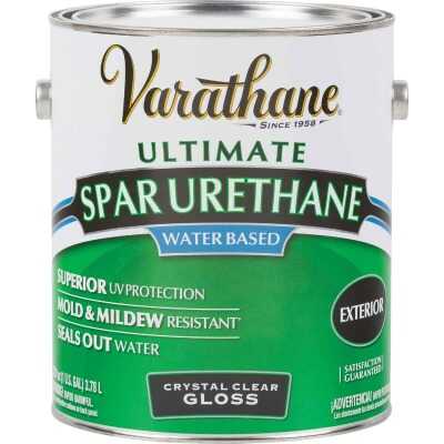 Varathane Gloss Clear Water Based Exterior Spar Urethane, 1 Gal.