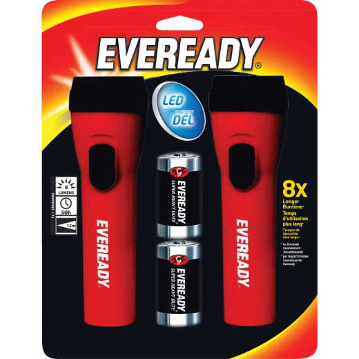 Eveready 7 Lm. LED 2D General Purpose Flashlight Set